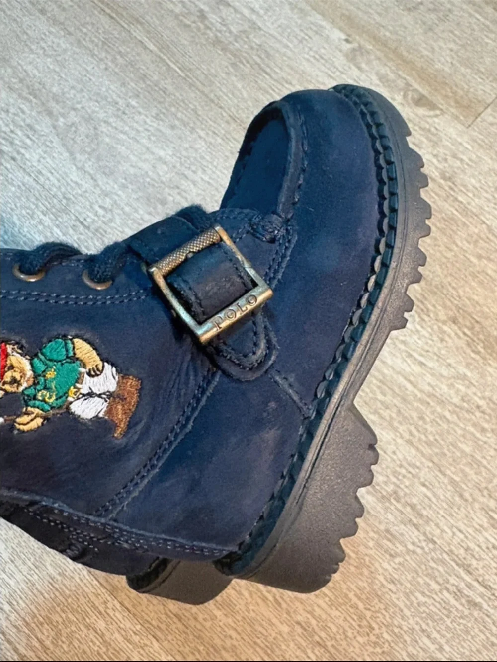 POLO RALPH LAUREN NAVY BLUE TODDLER BOOTS SIZE 6